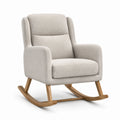 Schaukelstuhl Stoff Buche Beige